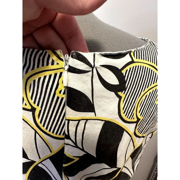 Vintage Ashley Stewart Plus Size 16 brown Beige Yellow Floral Retro Midi Dress - Picture 5 of 11